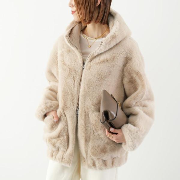 Vegancode ヴィーガンコード フェイクファージャケット BJ20041 レディース フード付...