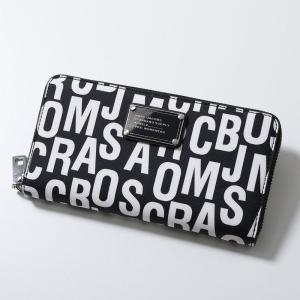 MARC JACOBS マークジェイコブス ラウンドファスナー財布 4S4SMP012S02 レディース エコレザー シグネチャー ロゴ 総柄 005/BLACK/WHITE