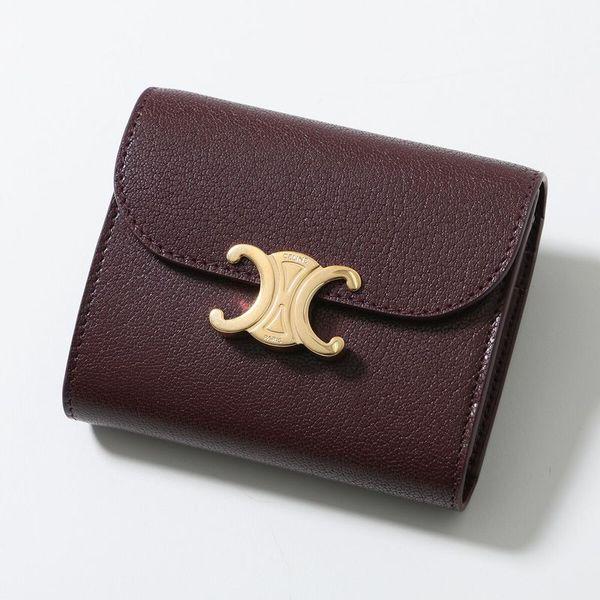 CELINE セリーヌ 二つ折り財布 TRIOMPHE トリオンフ 10D783GVE.28DG レ...