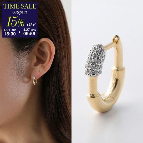 Otiumberg オティウムバーグ フープピアス Small Pave Staple Hoop O...