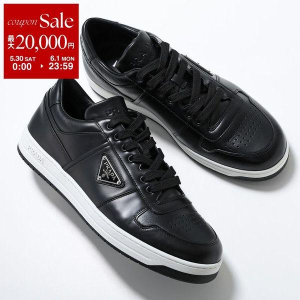PRADA プラダ スニーカー 2EE364 3LJ6 メンズ ローカット レザー トライアングルロ...