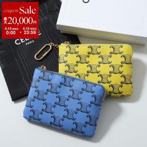 CELINE セリーヌ コインケース 10C662GWH.07AI レディース メンズ トリオンフキャンバス キーリング付き ミニ財布 カードケース BlueBlack｜インポートセレクトmusee