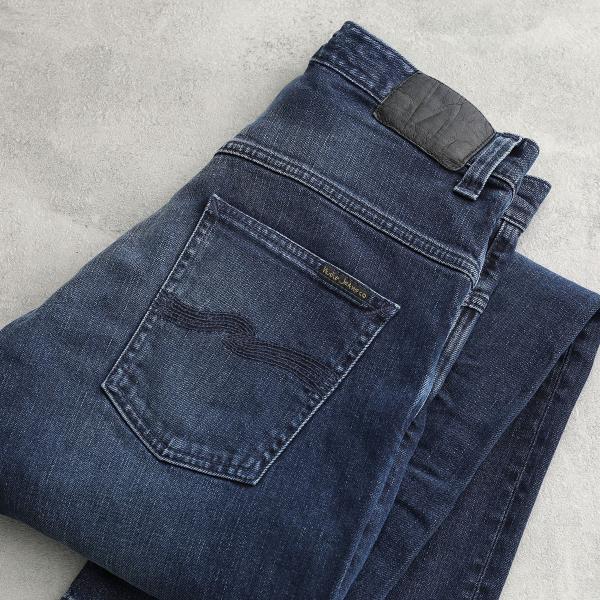 nudie Jeans ヌーディージーンズ デニムパンツ  Thin Finn Black Weft...