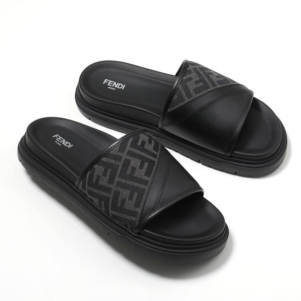 FENDI フェンディ スライドサンダル DIAGONAL ダイアゴナル 7X1674 AF5T メ...