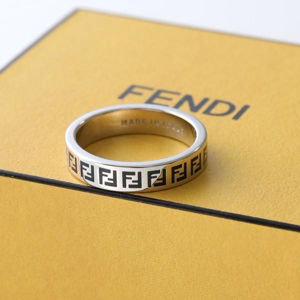 FENDI フェンディ リング 7AK016 B09 メンズ ブラス FF柄 ズッカ柄 指輪 アクセ...