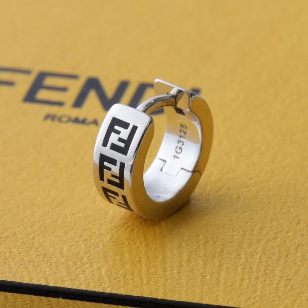 FENDI フェンディ フープピアス 7AK015 B09 メンズ FF柄 ズッカ柄 片耳販売 ロゴ...