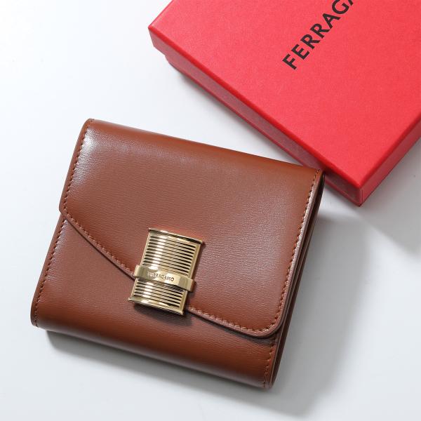 FERRAGAMO フェラガモ 三つ折り財布 FIAMMA フィアンマ 22 0696 775206...