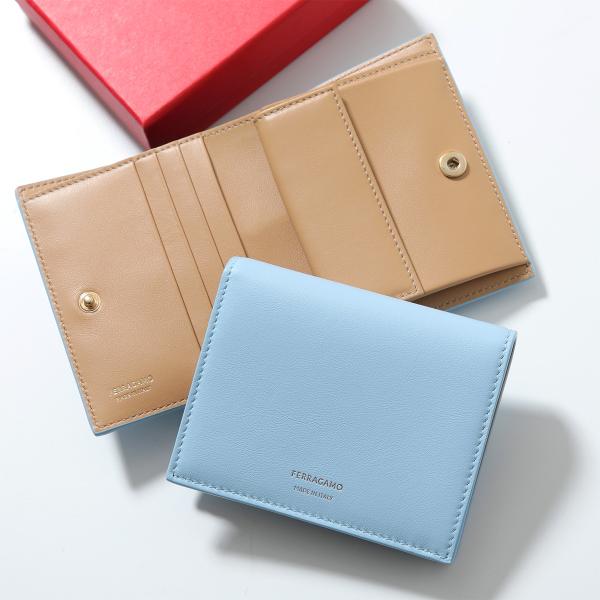 FERRAGAMO フェラガモ 二つ折り財布 22 0699 775327 レディース レザー バイ...