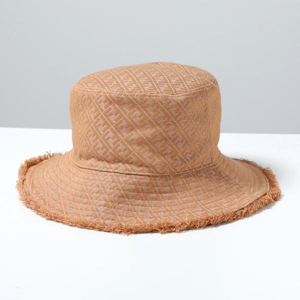 FENDI フェンディ バケットハット FXQ977 ANDP レディース フリンジ FF柄 ズッカ...