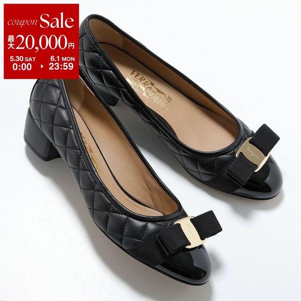 FERRAGAMO フェラガモ パンプス VARA Q 672114 レディース レザー キルティン...