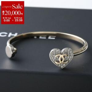 CHANEL シャネル バングル ABH194 B23473 レディース ココマーク ハート CCマーク ラインストーン ブレスレット アクセサリー U7518