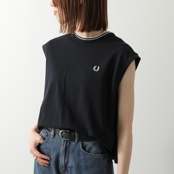 FRED PERRY フレッドペリー ノースリーブトップス Sheer Tipped Pique T...