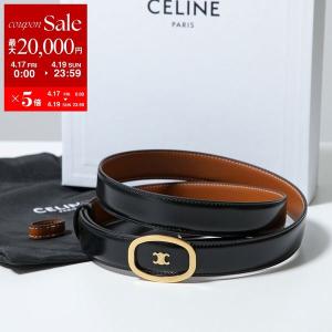 CELINE セリーヌ ベルト 45BMU3APC.38TA レディース レザー リバーシブル ミディアム 2.5cm ダブルフェイス トリオンフ BlackTan