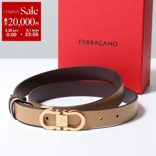 FERRAGAMO フェラガモ リバーシブルベルト 230294 レディース ダブルガンチーニ バッ...