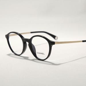CHANEL シャネル メガネ 3468-U レディース ボストン型 セルフレーム フルリム ロゴ 黒縁 めがね 眼鏡 ココマーク コンビネーション アイウェア