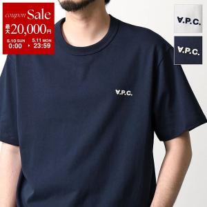 APC A.P.C. アーペーセー 半袖 Tシャツ COHBQ H26391 メンズ カットソー コットン ロゴT ちびロゴT フロッキープリント クルーネック