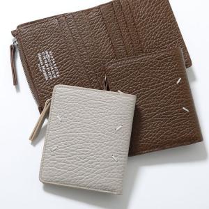 MAISON MARGIELA メゾンマルジェラ 二つ折り財布 SA1UI0023 P4455 レディース メンズ 4ステッチ レザー 小銭入れ付き ミニ財布 ロゴ SA1UI0023P4455T2181