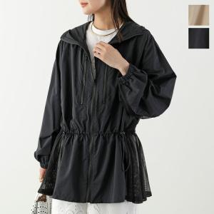 Mewl ミュール ブルゾン M262-43053 レディース シアー UVカット パーカー メッシュ ペプラム