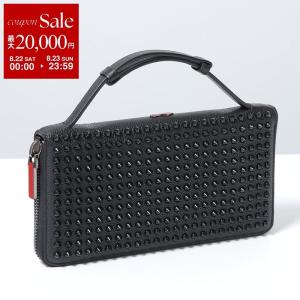 Christian Louboutin クリスチャンルブタン 長財布 M PANETTONE SPIKES XL 3175209 メンズ スタッズ ラウンドジップ クラッチ セカンドバッグ 鞄 CM53