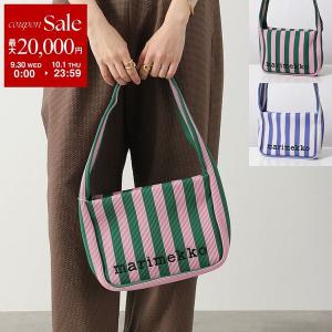 marimekko マリメッコ ハンドバッグ Knitted Shoulderbag Merirosvo メリロスヴォ 095553 レディース ストライプ ロゴ刺繍 ショルダーバッグ 鞄