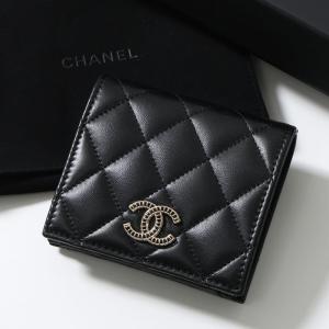 CHANEL シャネル 二つ折り財布 AP4487 B20066 レディース MATELASSE マトラッセ レザー キルティング ミニ財布 ココマーク メタルロゴ 94305