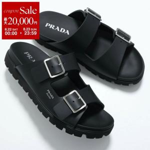 PRADA プラダ スライドサンダル 2X3159 3LKK メンズ ラバー ストラップ ロゴ 軽量 シューズ 靴 F0002/NERO