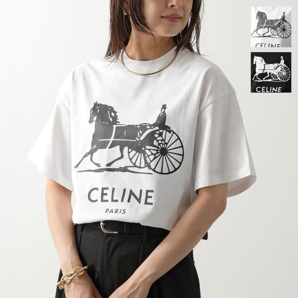 CELINE セリーヌ Tシャツ RX0LB1242.01OK RX0LB1242.38AW レディ...