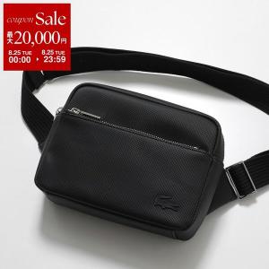 LACOSTE ラコステ ショルーバッグ NH4427HC メンズ クロスボディ 鹿の子 ワニロゴ リサイクルドキャンバス 鞄 000/NOIR