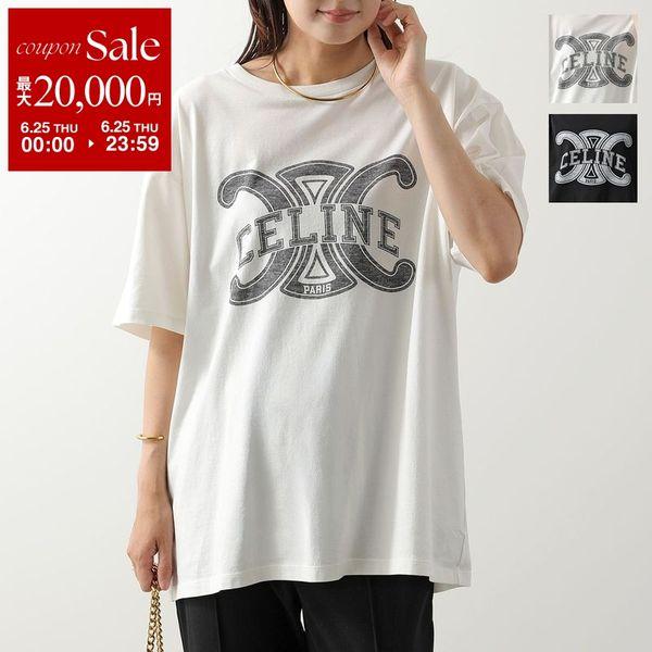 CELINE セリーヌ Tシャツ RX0BO671Q.38AW RX0BO671Q.01OB レディ...