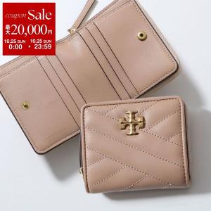 TORY BURCH トリーバーチ 二つ折り財布 KIRA CHEVRON キラ シェブロン 90344 レディース バイフォールド レザー ミニ財布 288/DEVON-SAND