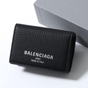 BALENCIAGA バレンシアガ 三つ折り財布 853148 2ABV0 レディース レザー ミニ財布 ロゴ 1000/BLACK 8531482ABV01000