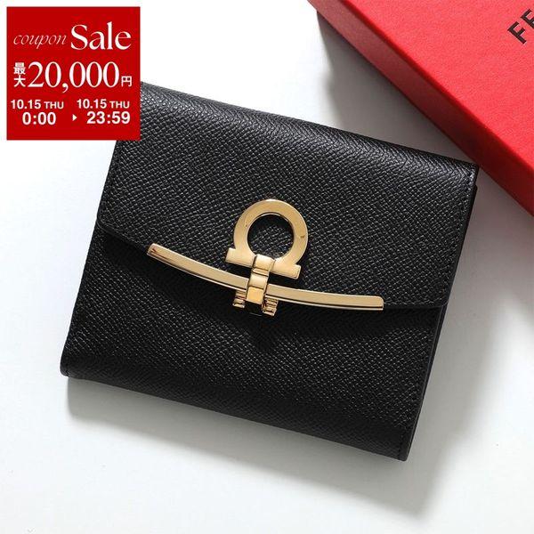 FERRAGAMO Ferragamo GANCINI 二つ折り財布 22C877
