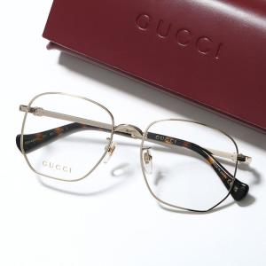 GUCCI グッチ メガネ GG1420OK レディース ポリゴン型 メタルフレーム 細フレーム フルリム クリングスタイプ アジアンフィット めがね 眼鏡 001/GOLD-GOLD