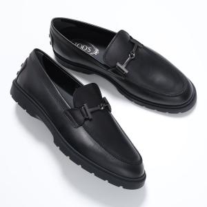 TODS トッズ ビットローファー IBRIDO XXM59K0ID31N6M メンズ レザー ダブルT 靴 B999 NERO