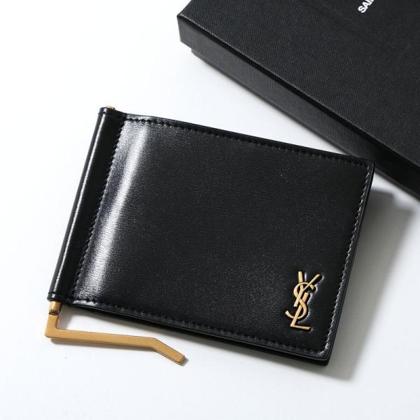 SAINT LAURENT サンローラン 二つ折り財布 607738 02G0W メンズ レザー カ...
