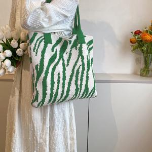 ニットバッグ トートバッグ 大容量かばん レデ...の詳細画像3