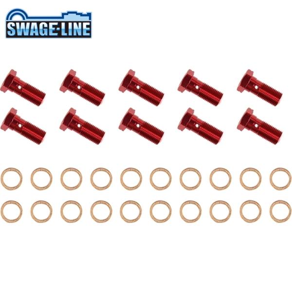 SWAGE-LINE スウェッジライン GRP304-10 バンジョーボルト レッド (10個) |...