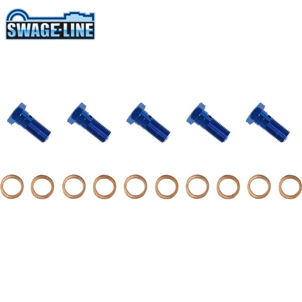 SWAGE-LINE スウェッジライン GRP308-5 バンジョーボルト(5個) ブルー 3/8-...