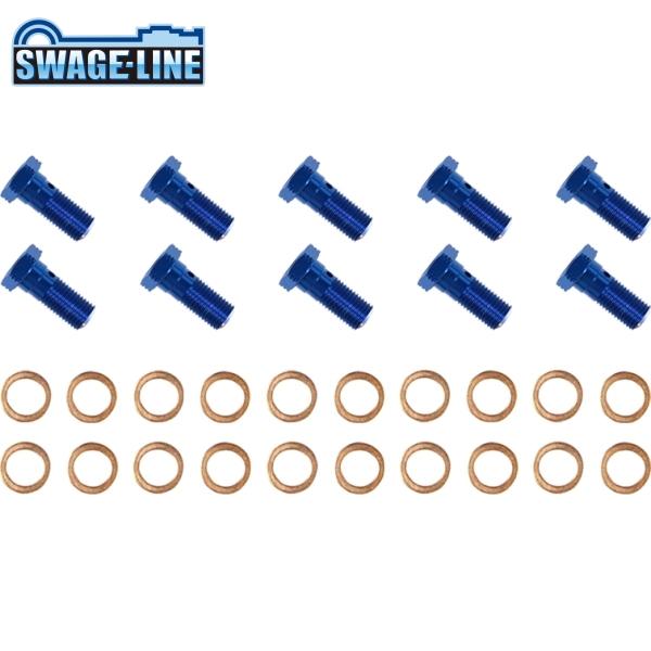SWAGE-LINE スウェッジライン GRP308-10 バンジョーボルト(10個) ブルー | ...