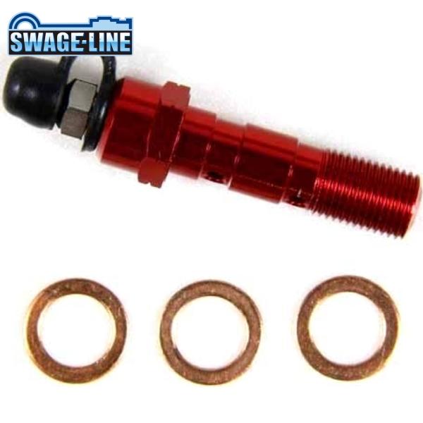 SWAGE-LINE スウェッジライン EAP304 エアーフリーバンジョーボルト レッド | ダブ...
