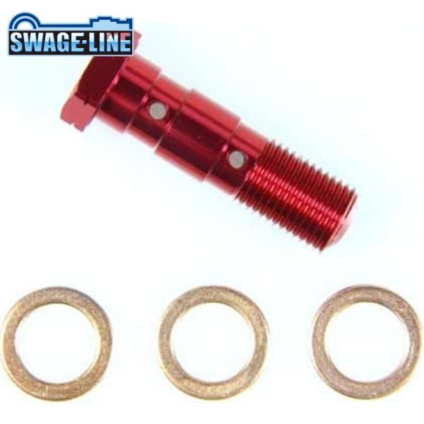 SWAGE-LINE スウェッジライン EAP303 バンジョーボルト レッド 10mm-1.00 ...