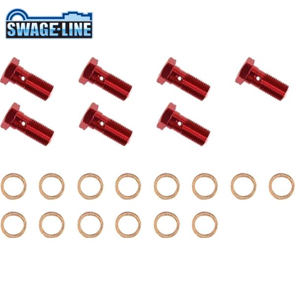 SWAGE-LINE スウェッジライン GRP304-7 バンジョーボルト レッド(7個) | シン...