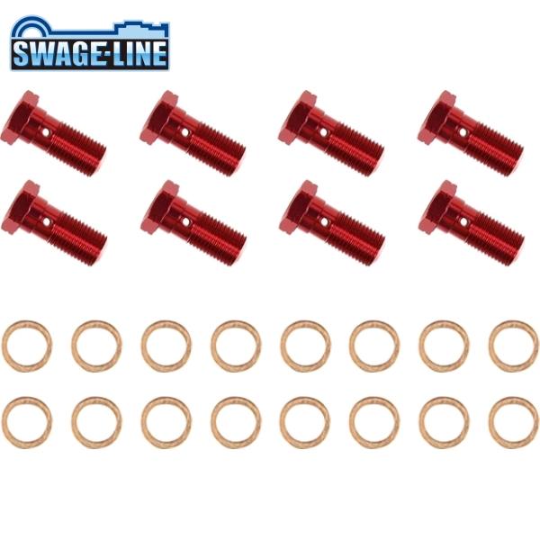 SWAGE-LINE スウェッジライン GRP304-8 バンジョーボルト レッド(8個) | シン...
