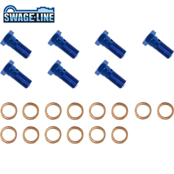 SWAGE-LINE スウェッジライン GRP308-7 バンジョーボルト(7個) ブルー 3/8-...