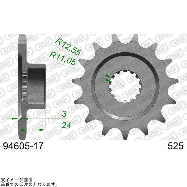 在庫あり AFAM アファム 94605-17 フロントスプロケット 525-17 910 BRUT...