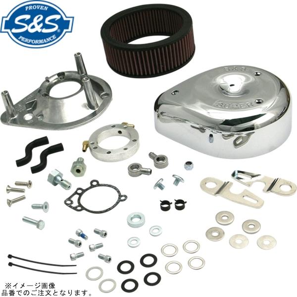 S＆S エスアンドエス 170-0306E クラシックティアドロップ エアクリーナーキット クローム...