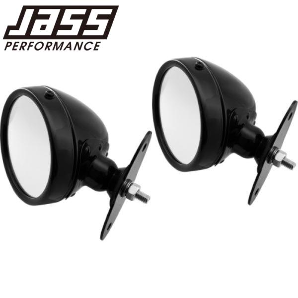 ジャスパフォーマンス 1023 サイドミラー クラシックレーシングスタイル グロスブラック NA/N...