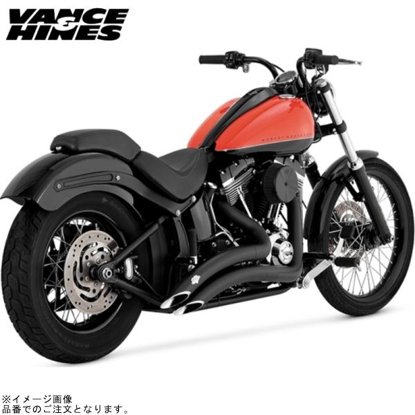バンス&amp;ハインズ 46079 2-2 ビッグラディウス2-2 ブラック マフラー SOFTAIL 8...