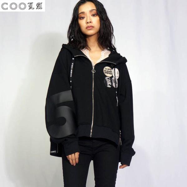COOLA クーラ ボリュームスリーブビッグロゴジップフーディー　CQ-42024　   正規品