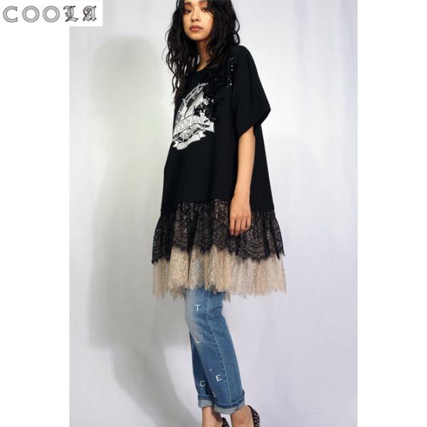 いよいよ入荷ショップ袋おまけ付 COOLA クーラ  COOLA裾レースティアードTOPS CQ-4...